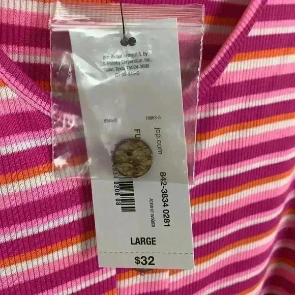 🆕nwt ana striped knit sleeveless top w/ ti… - Picture 5 of 8